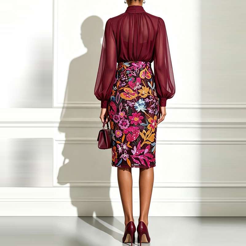 Seksowna bluzka z wysokim deko – Midi Skirt Floral recenzja i cena