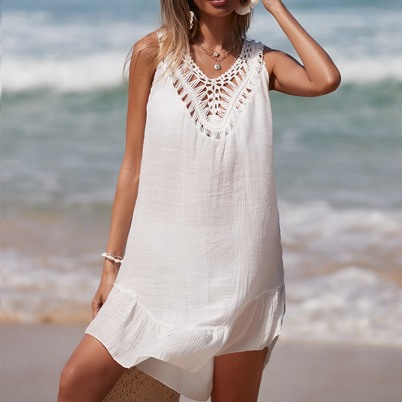 Damska sukienka z dekoltem w k – Cover Up Kaftan recenzja i cena