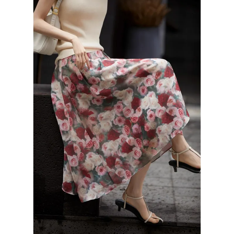 Letnia damska spódnica midi z  – Midi Skirt Floral recenzja i cena