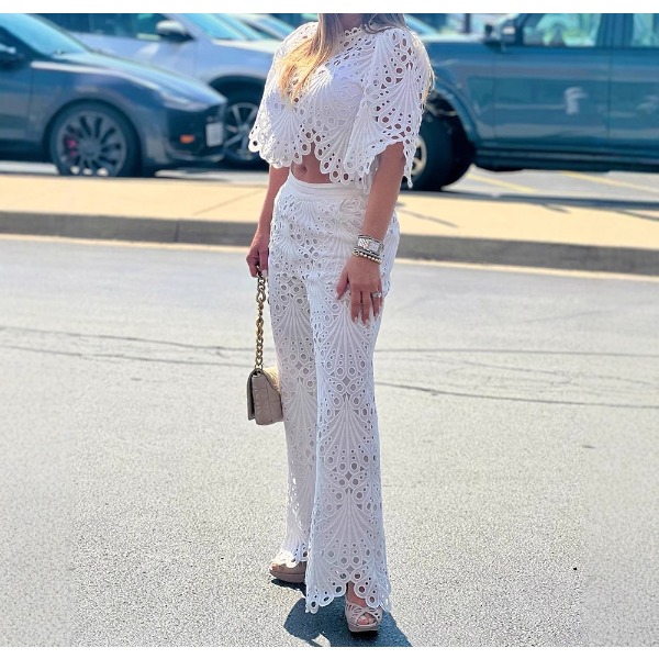 2-częściowy strój damski Nowy  – Crop Top Crochet recenzja i cena