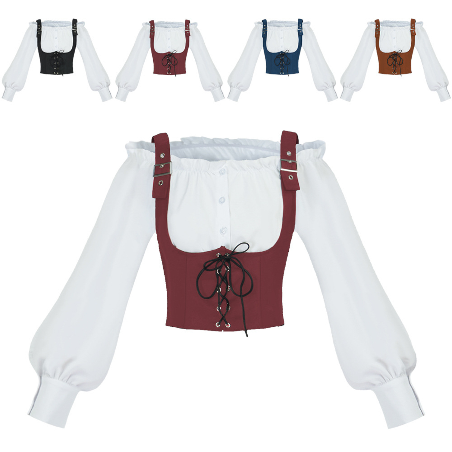 Dwuczęściowy kostium w stylu r – Blouse Off Shoulder recenzja i cena