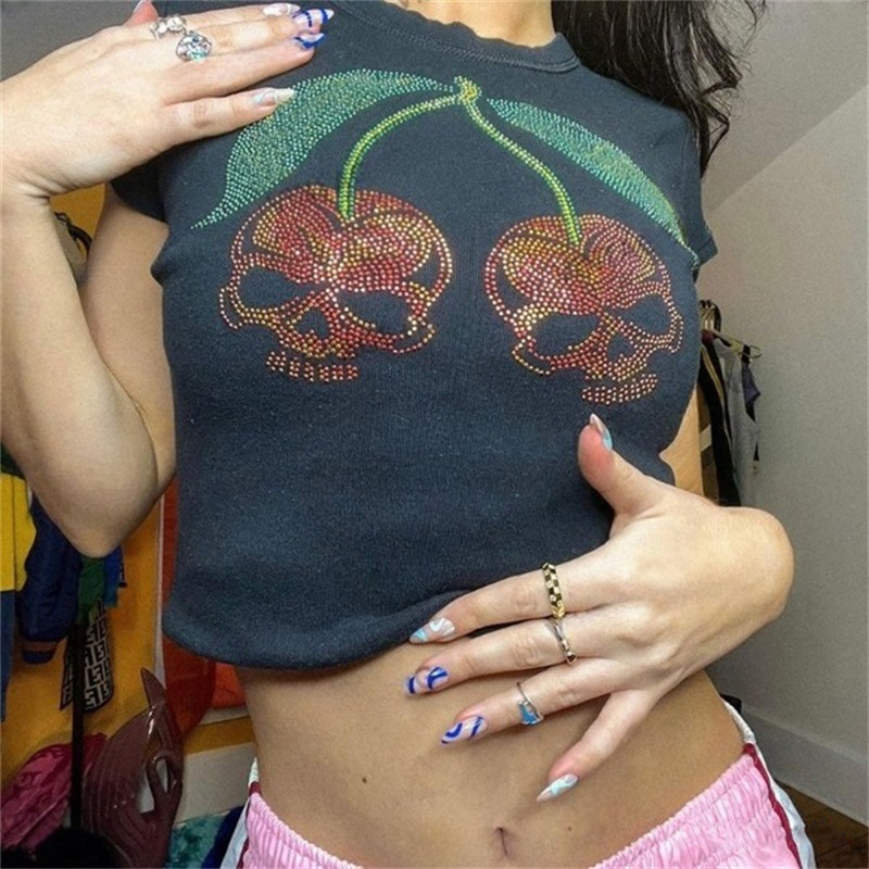 Estetyczny Punk Slim Emo Girls – Crop Top Crochet recenzja i cena