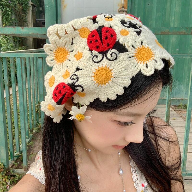 Koreański słodki śliczny ręczn – Headband Summer Knit recenzja i cena
