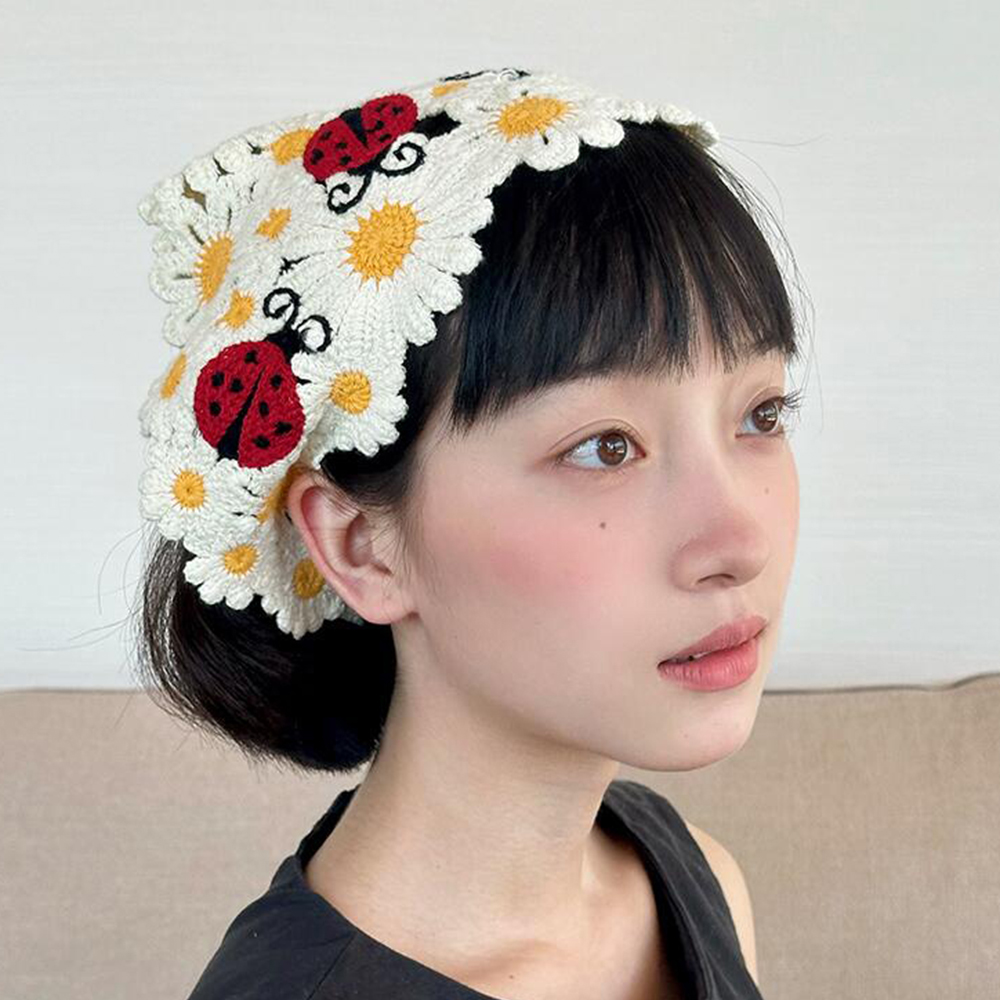 Koreański słodki śliczny ręczn – Headband Summer Knit recenzja i cena