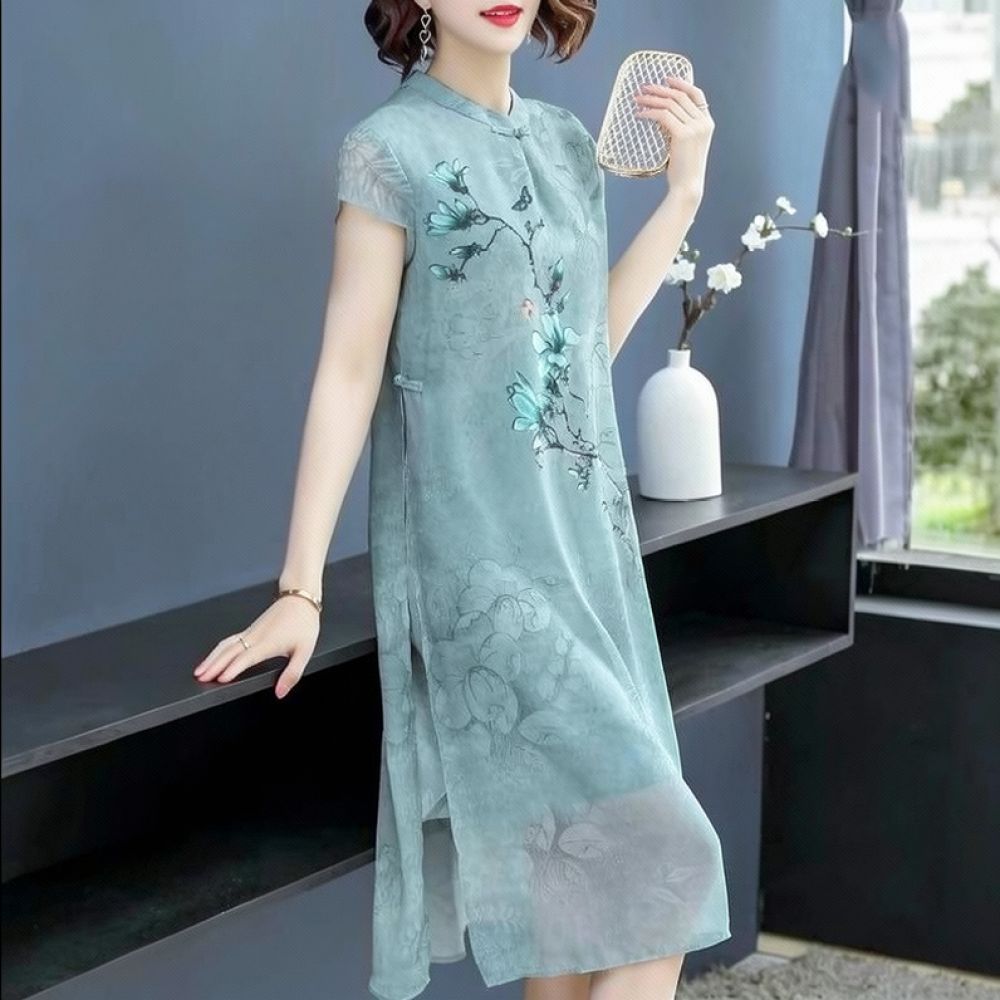 Letnia sukienka z szyfonu w kw – Midi Skirt Floral recenzja i cena